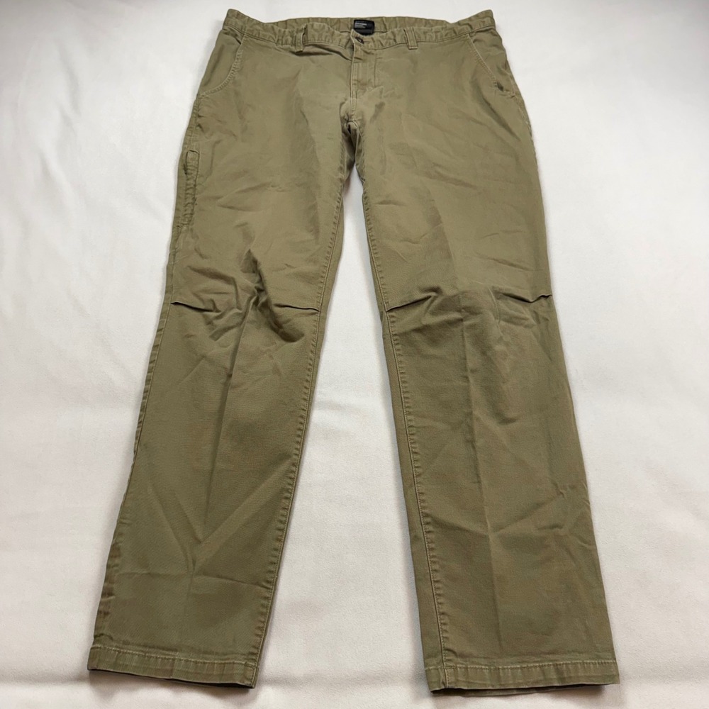 The North Face Mens 38 Regular Fit Chino Pants Olive Green Articulated Knee